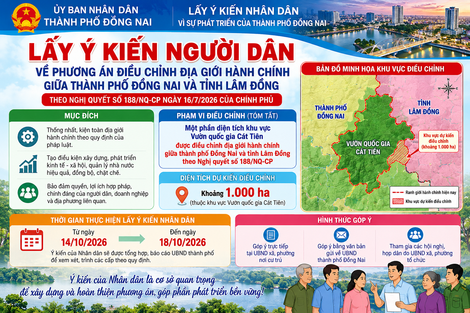 PHƯỜNG BÌNH LỘC TỔ CHỨC LẤY Ý KIẾN NHÂN DÂN VỀ PHƯƠNG ÁN ĐIỀU CHỈNH ĐỊA GIỚI HÀNH CHÍNH GIỮA THÀNH PHỐ ĐỒNG NAI VÀ TỈNH LÂM ĐỒNG